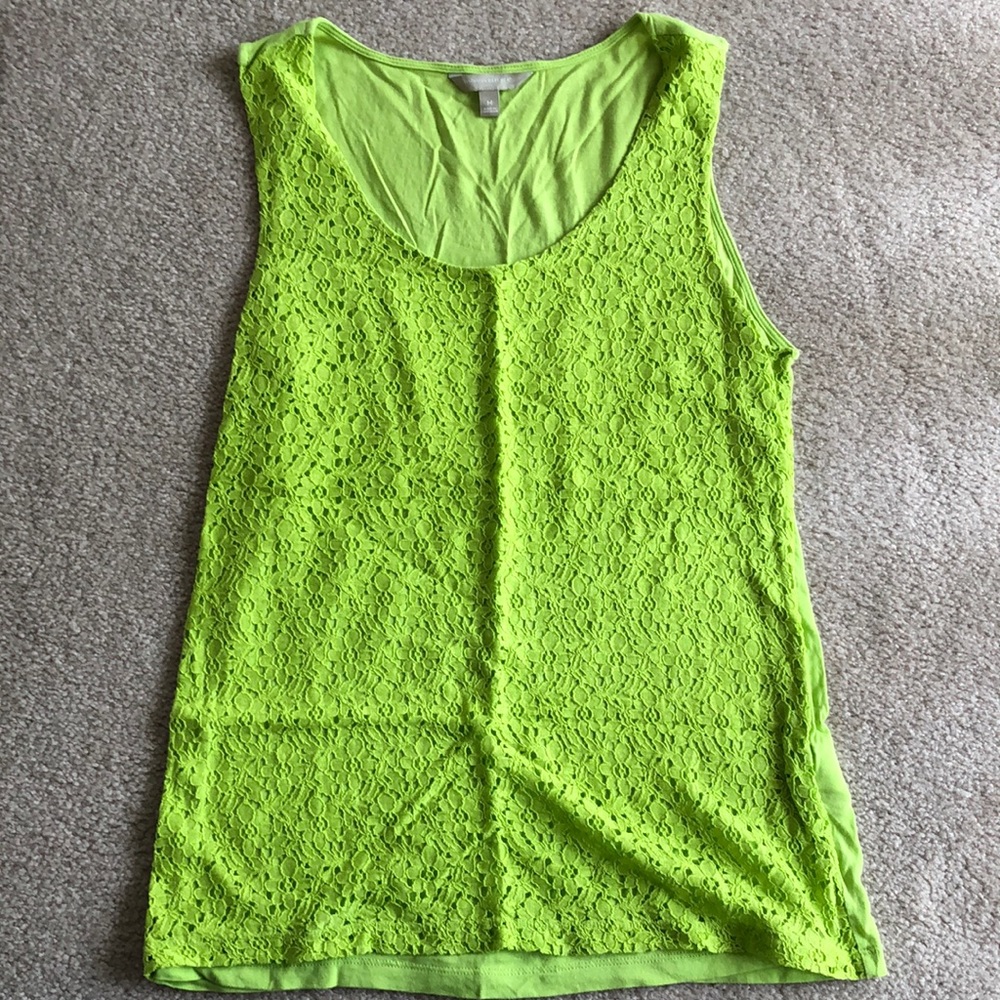 Lime green lace top